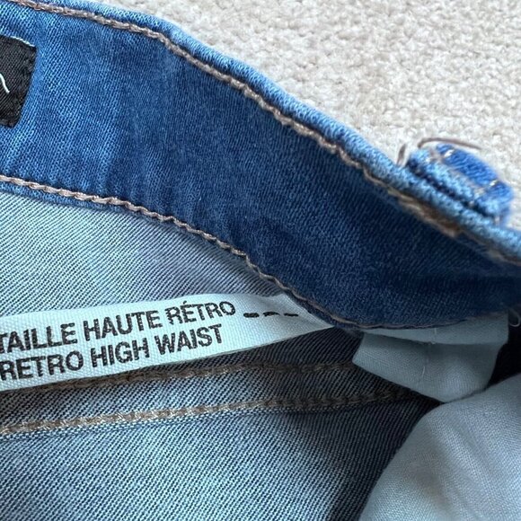 Garage Jeans Women’s Blue Retro High Waist Distressed Pockets Size 9 - Picture 10 of 12